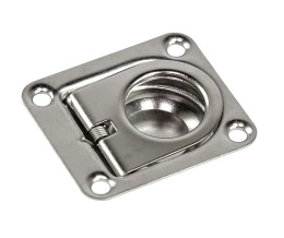 Ручка палубная потайная 38х38 мм нерж подпружиненная (51000)